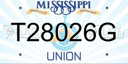 T28026G Mississippi License Plate