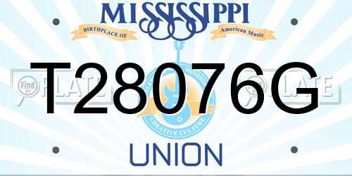 T28076G Mississippi License Plate