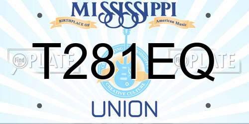 T281EQ Mississippi License Plate