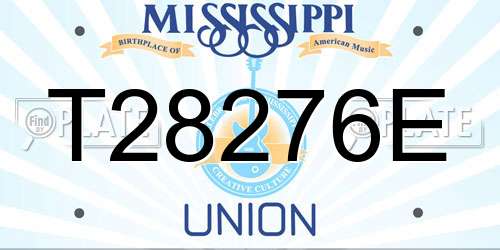 T28276E Mississippi License Plate