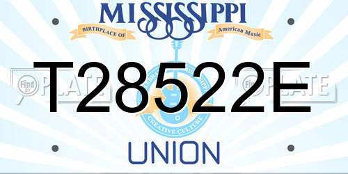 T28522E Mississippi License Plate