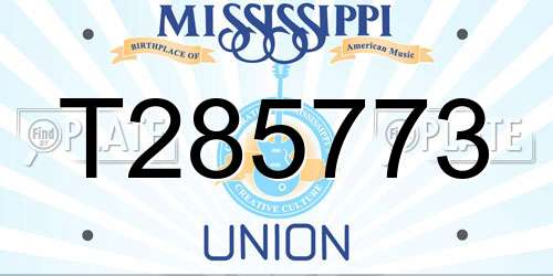 T285773 Mississippi License Plate