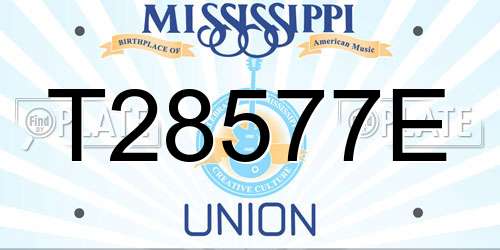 T28577E Mississippi License Plate