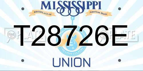 T28726E Mississippi License Plate