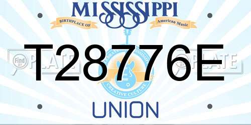 T28776E Mississippi License Plate