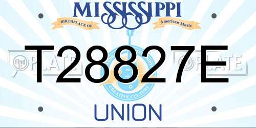 T28827E Mississippi License Plate