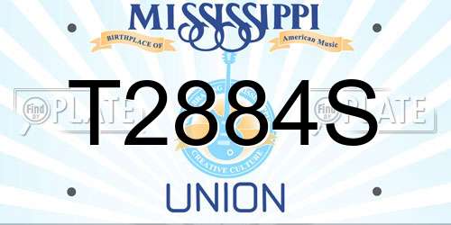 T2884S Mississippi License Plate