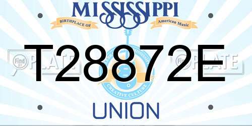 T28872E Mississippi License Plate