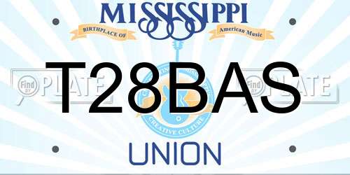 T28BAS Mississippi License Plate