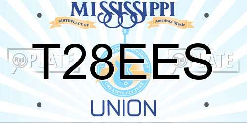 T28EES Mississippi License Plate