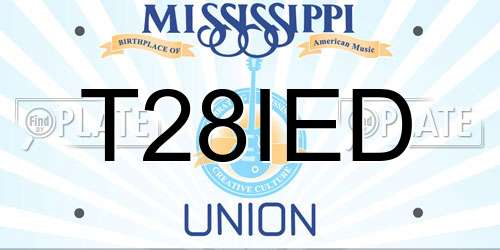 T28IED Mississippi License Plate