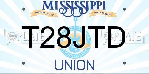 T28JTD Mississippi License Plate