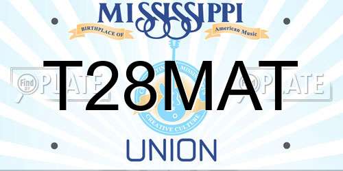 T28MAT Mississippi License Plate