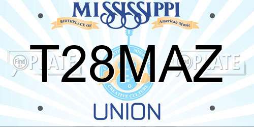 T28MAZ Mississippi License Plate