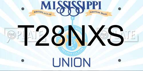 T28NXS Mississippi License Plate