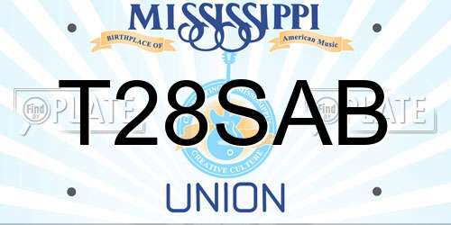 T28SAB Mississippi License Plate