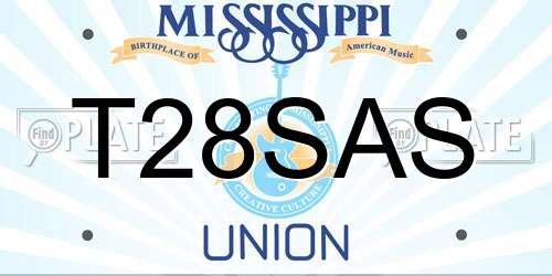 T28SAS Mississippi License Plate