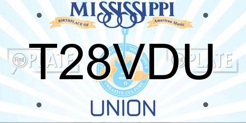 T28VDU Mississippi License Plate