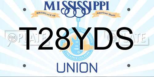 T28YDS Mississippi License Plate