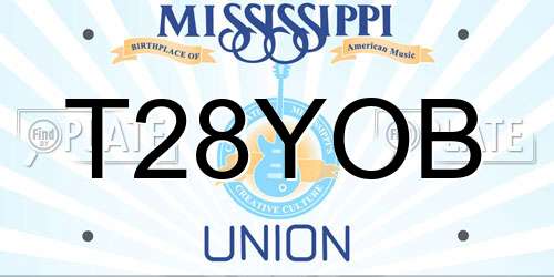 T28YOB Mississippi License Plate