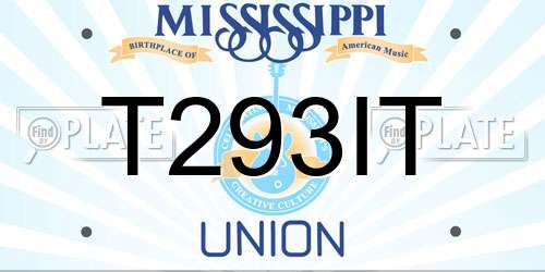 T293IT Mississippi License Plate