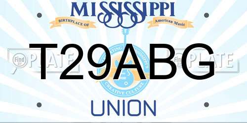 T29ABG Mississippi License Plate