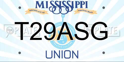 T29ASG Mississippi License Plate