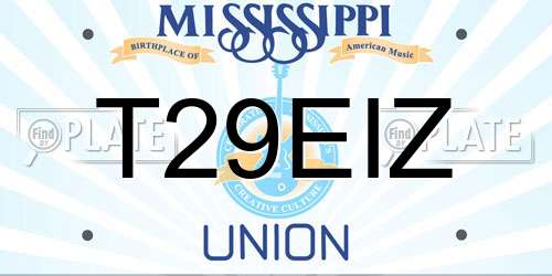 T29EIZ Mississippi License Plate
