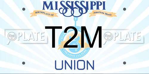 T2M Mississippi License Plate