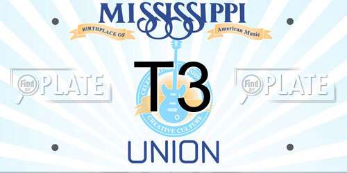 T3 Mississippi License Plate