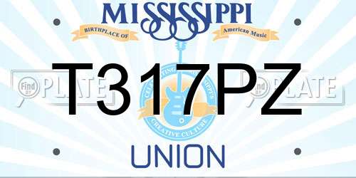 T317PZ Mississippi License Plate