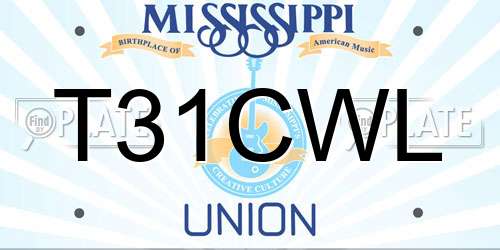 T31CWL Mississippi License Plate