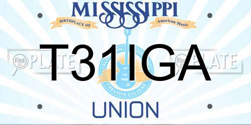 T31IGA Mississippi License Plate