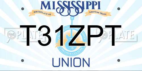 T31ZPT Mississippi License Plate