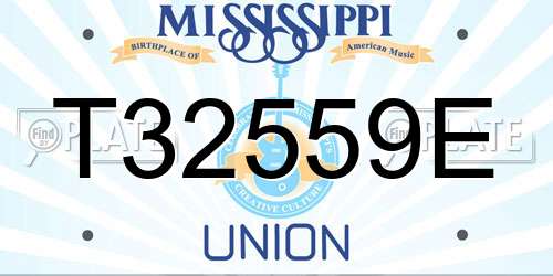 T32559E Mississippi License Plate