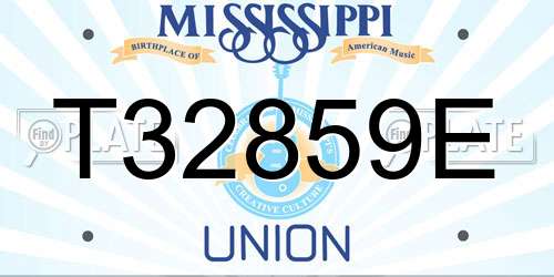 T32859E Mississippi License Plate