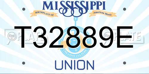T32889E Mississippi License Plate