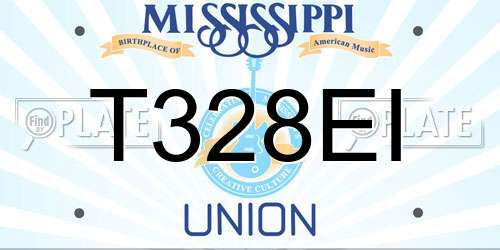T328EI Mississippi License Plate