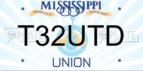 T32UTD Mississippi License Plate