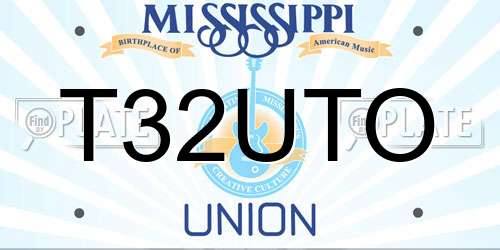 T32UTO Mississippi License Plate