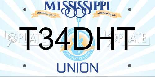 T34DHT Mississippi License Plate
