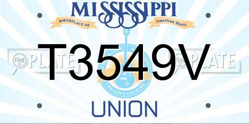 T3549V Mississippi License Plate