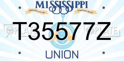 T35577Z Mississippi License Plate