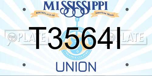 T3564I Mississippi License Plate