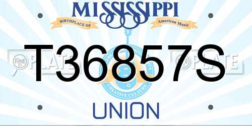 T36857S Mississippi License Plate