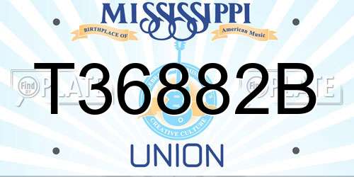 T36882B Mississippi License Plate