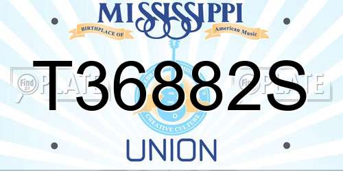 T36882S Mississippi License Plate