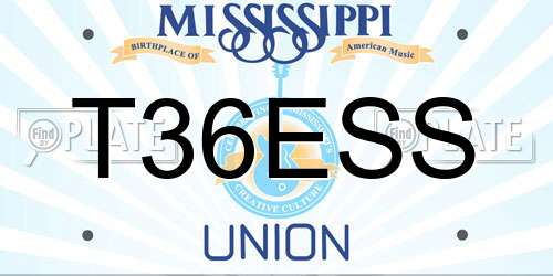 T36ESS Mississippi License Plate