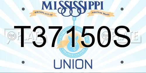 T37150S Mississippi License Plate