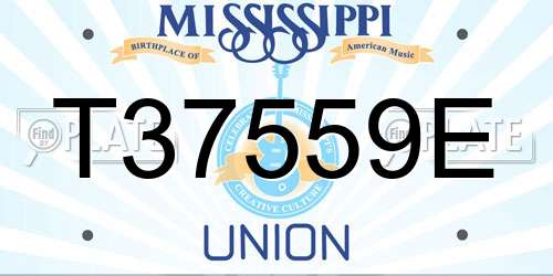 T37559E Mississippi License Plate